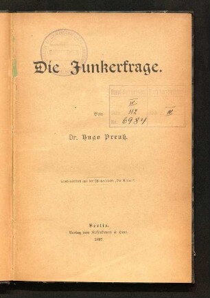 Die Junkerfrage