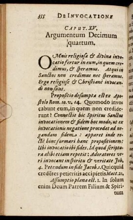 Caput XV. Argumentum Decimum quartum.