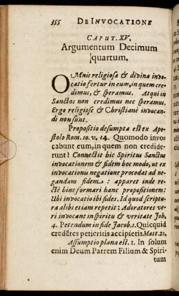 Caput XV. Argumentum Decimum quartum.