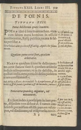 De Poenis. Titulus XXII.
