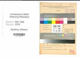 Entnazifizierung Wilhelm Spalting , geb. 16.12.1910 (Arbeiter)