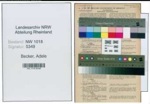 Entnazifizierung Adele Becker , geb. 25.05.1909 ()