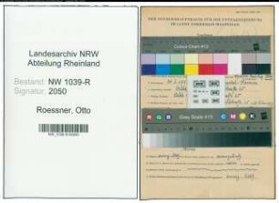 Entnazifizierung Otto Roessner , geb. 31.03.1903 (Justizassistent)
