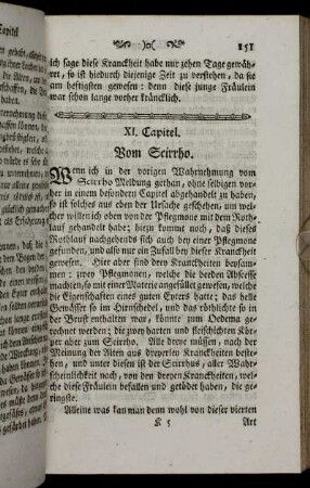XI. Capitel. Vom Scirrho.