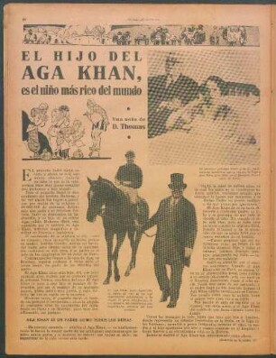 El hijo del Aga Khan, es el niño más rico del mundo : Una nota de D. Thomas