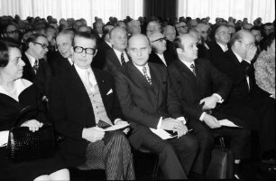 Freiburg: Kongresssaal; Wechsel bei der Oberfinanzdirektion; Reihe der Ehrengäste