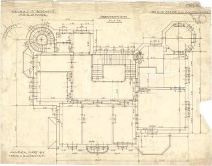Pfann, Paul; München, Möhlstr.; Wohnhaus O. Bischoff - Grundriss OG