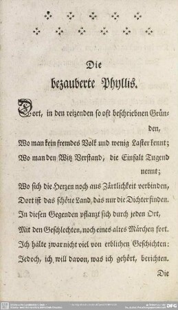 Die bezauberte Phyllis