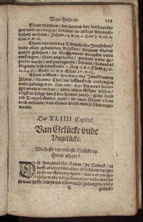 Dat XLIIII. Capittel. Van Gelücke unde Ungelücke.