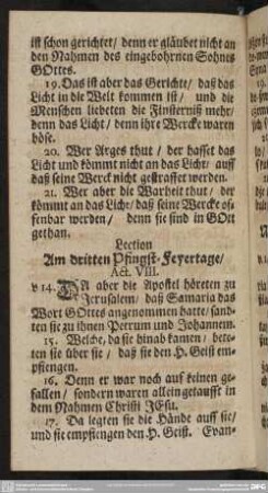 Am dritten Pfingst-Feyertage