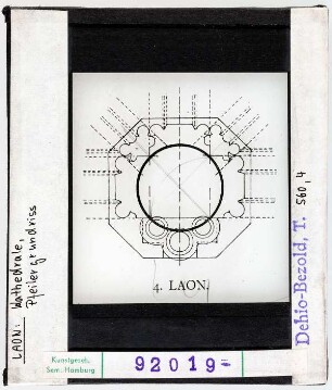 Laon: Kathedrale, Pfeilergrundriss