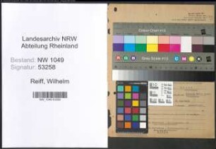 Entnazifizierung Wilhelm Reiff , geb. 25.12.1900 (Justizangestellter)