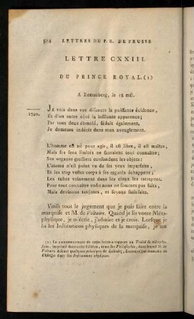 514-520, Lettre CXXIII.