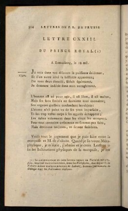 514-520, Lettre CXXIII.