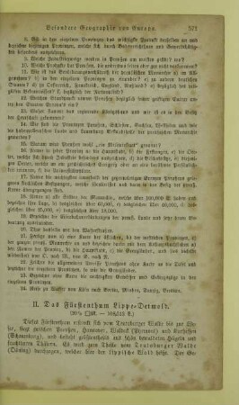 II. Das Fürstenthum Lippe-Detmold