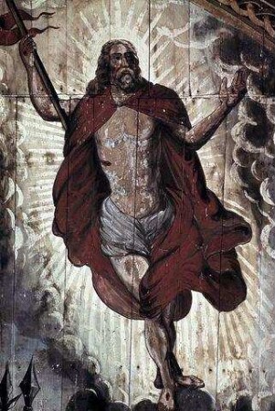 Bildfeld im Tonnengewölbe: Auferstehung Christi