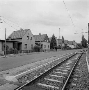 Dresden, eingleisige Straßenbahnstrecke, Hellerau