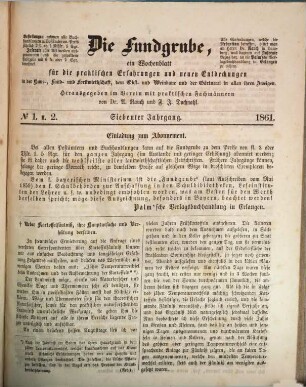 Die Fundgrube : Zeitschrift für die gesamten praktischen Bedürfnisse und Interessen des täglichen Lebens, 7. 1861