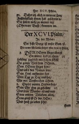 Der XCVI. Psalm [-] Der XCIX. Psalm