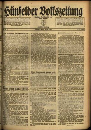 Ausgabe vom Freitag, den 04. März 1921.