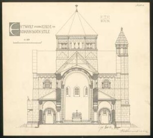 Übung Mittelalterliche Baukunst: Romanische Kirche. Schnitt 1:50