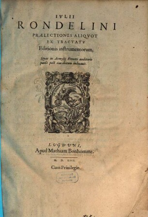 Praelectiones aliquot ex tractatu editionis instrumentorum
