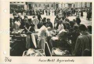 Fleischverkauf auf dem Markt in Angermünde