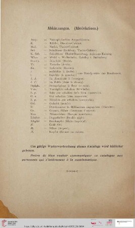 Abkürzungen (Abréviations.)