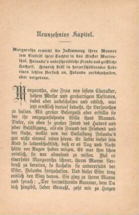 Neunzehntes Kapitel. Margaretha erwirkt die Zustimmung ihres Mannes zum Eintritt ihrer Tochter in das Kloster Marienthal. ...