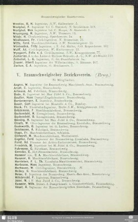 V. Braunschweigischer Bezirksverein.