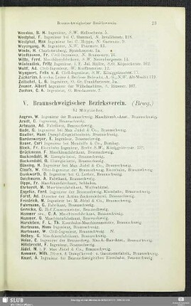 V. Braunschweigischer Bezirksverein.
