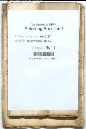 Inventarien der Briefschaften