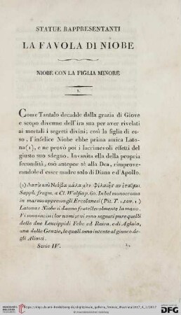 Statue rappresentanti la favola di Niobe