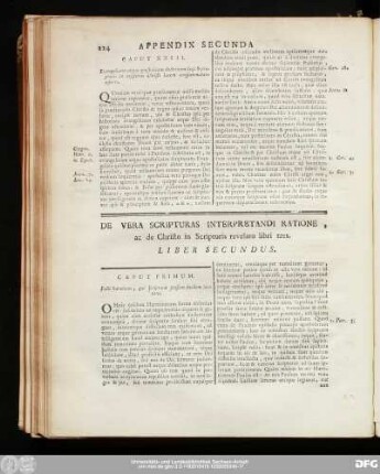 De Vera Scripturas Interpretandi Ratione, ac de Christo in Scripturis revelato libri tres. Liber Secundus.
