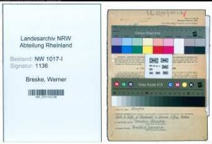 Entnazifizierung Werner Breske , geb. 16.08.1921 (Rechtspfleger)