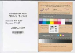 Entnazifizierung Johann Giesen, geb. 03.02.1896 (Bankangestellter)