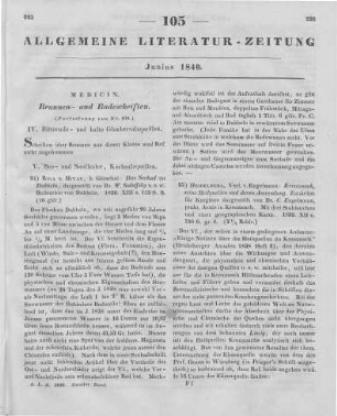 Engelmann, K.: Kreuznach, seine Heilquellen und deren Anwendung. Zunächst für Kurgäste dargestellt. Heidelberg: Engelmann 1839