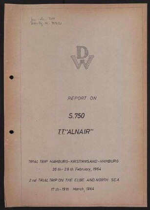 Report on S.750 T.T. "Alnair"