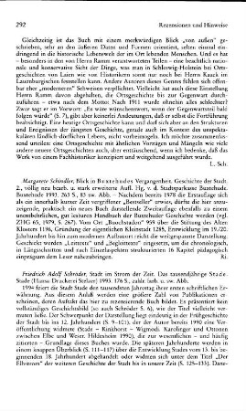 Schindler, Margarete :: Blick in Buxtehudes Vergangenheit, Geschichte der Stadt, 2. völlig neu bearb. u. stark erweiterte Auflage, hrsg. von der Stadtsparkasse Buxtehude : Buxtehude, 1993