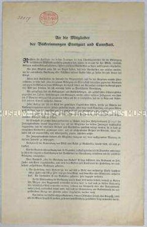 Rundschreiben an alle Bäcker mit der Aufforderung, sich an die Vorschriften der Innung zu halten, um die Versorgung während des Krieges sicher zu stellen