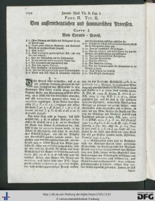 Tit. II. Von ausserordentlichen und summarischen Processen.