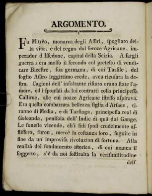 Argomento./Sujet.