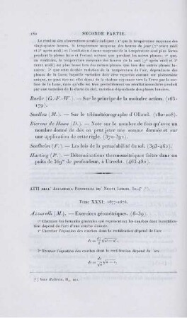 Atti dell' Accademia Pontifica de' Nuovi Lincei.