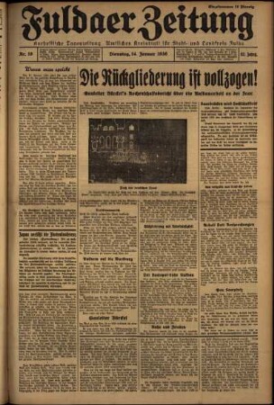 Ausgabe vom Dienstag, den 14. Januar 1936.