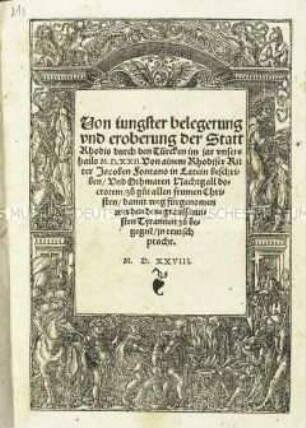 Von jüngster Belagerung und Eroberung der Stadt Rhodos durch den Türken