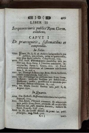 Liber II Scriptores juris publici Rom. Germ. exhibens.