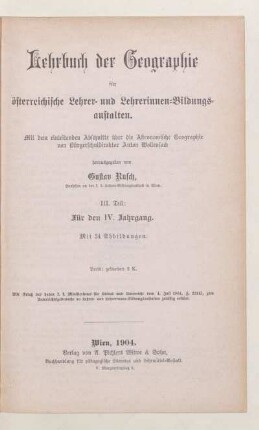 Teil 3, [Schülerband]: Für den 4. Jahrgang : mit 34 Abbildungen