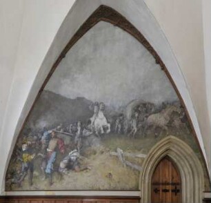 Wandbild: "Das Gefecht bei Schloss Negau in Ungarn im Jahr 1487"