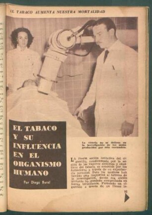 El tabaco y su infuencia en el organismo humano : El tabaco aumenta a nuestra mortalidad