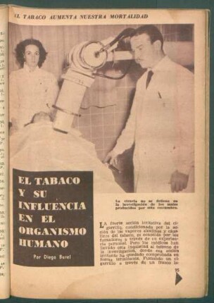 El tabaco y su infuencia en el organismo humano : El tabaco aumenta a nuestra mortalidad